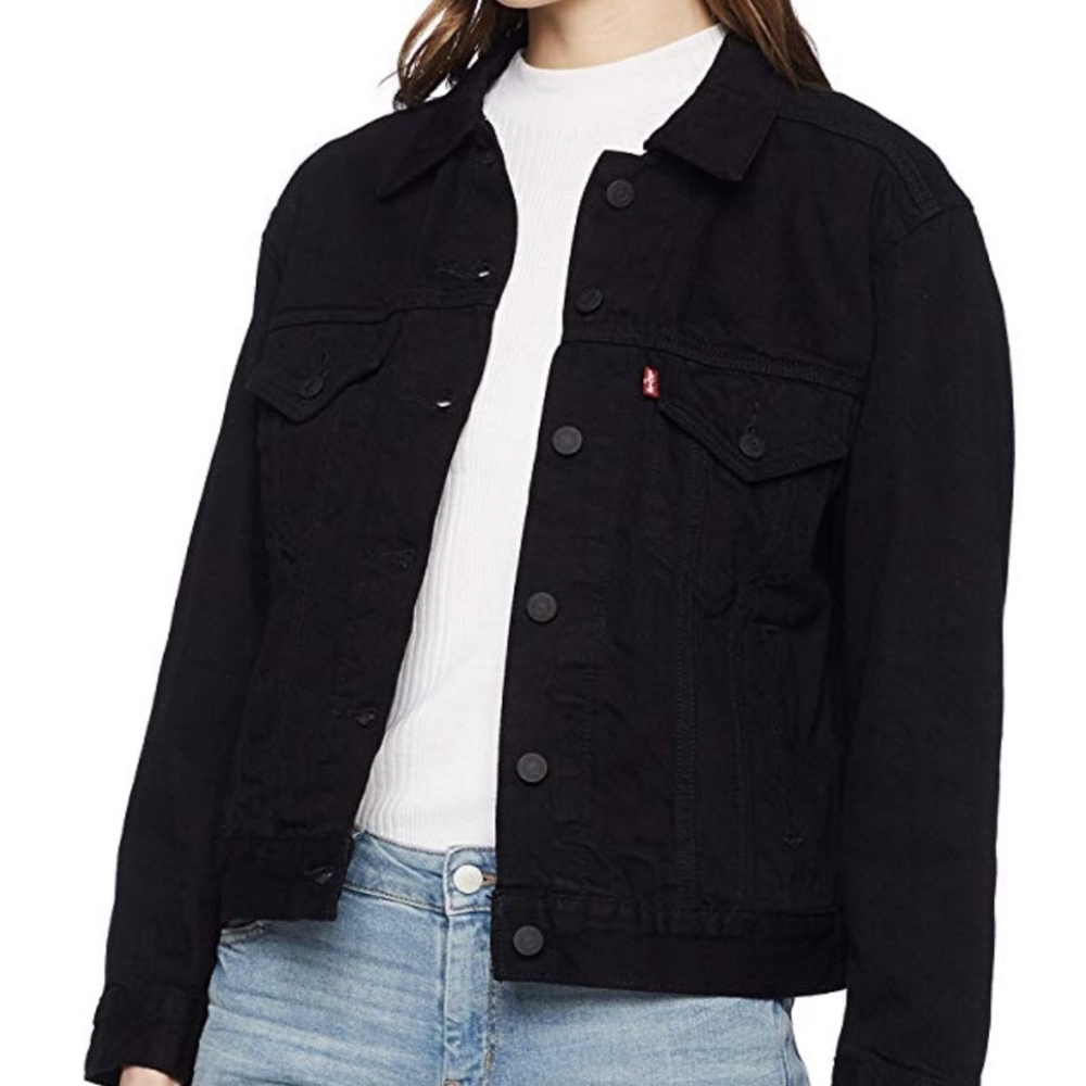 Black levis trucker denim jacket